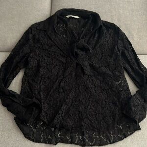 Zara black laced blouse